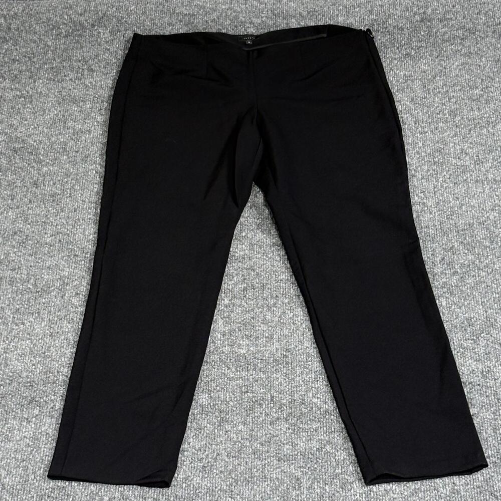Theory Pants Womens 8 Black Belisa 2 Mandatory High Rise Slim Stretch Nylon USA